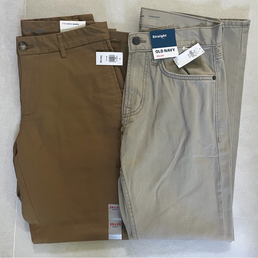 NWT Old Navy Men's Pants- Brown and Gray
